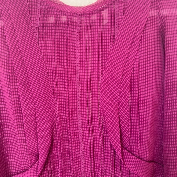 Anthropologie HD in Paris purple sheer blouse size 2 - Picture 3 of 9